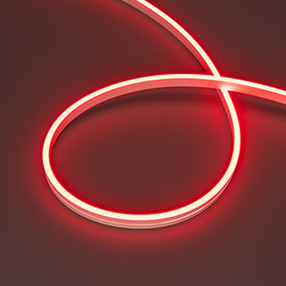 Фото №1  Arlight Лента герметичная MOONLIGHT-SIDE-A168-4x10mm 24V Red (7.2 W/m, IP65, 5m, wire x2) ( Вывод прямой, 3 года)