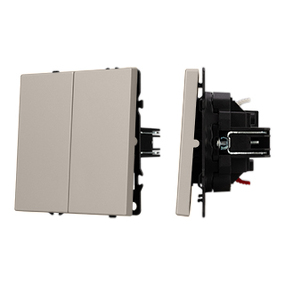Фото Arlight Механизм выключателя двухклавишный непроходной SWT-NOBE-MK02-SFPL-CA (230V, 10A) ( Кашемир)