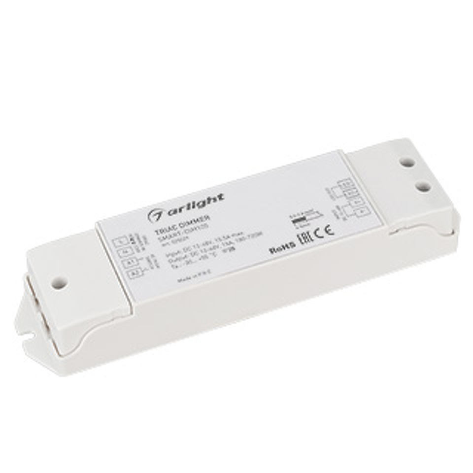 Фото №1  Arlight Диммер SMART-DIM105 (12-48V, 15A, TRIAC) ( IP20 Пластик, 5 лет)