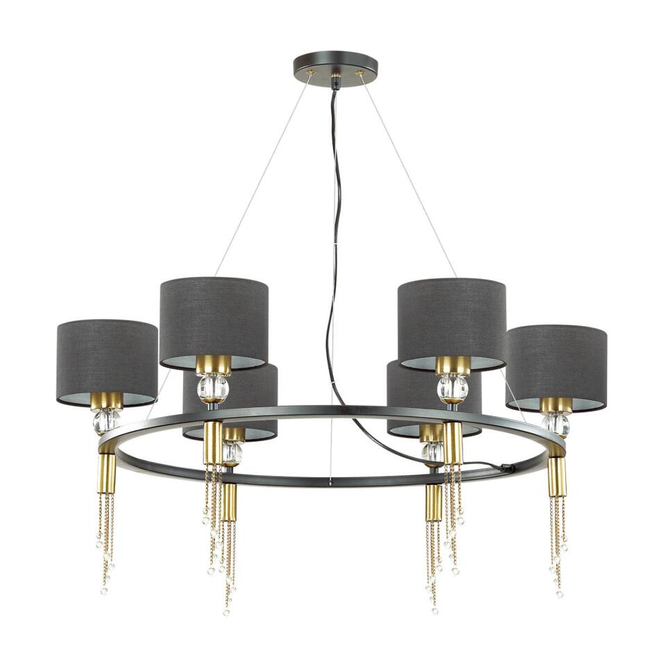 Фото №4  Люстра LUMION 4516/6 NEOCLASSI LN26 067 античная латунь, черный Люстра E27 6*60W 220V SANTIAGO
