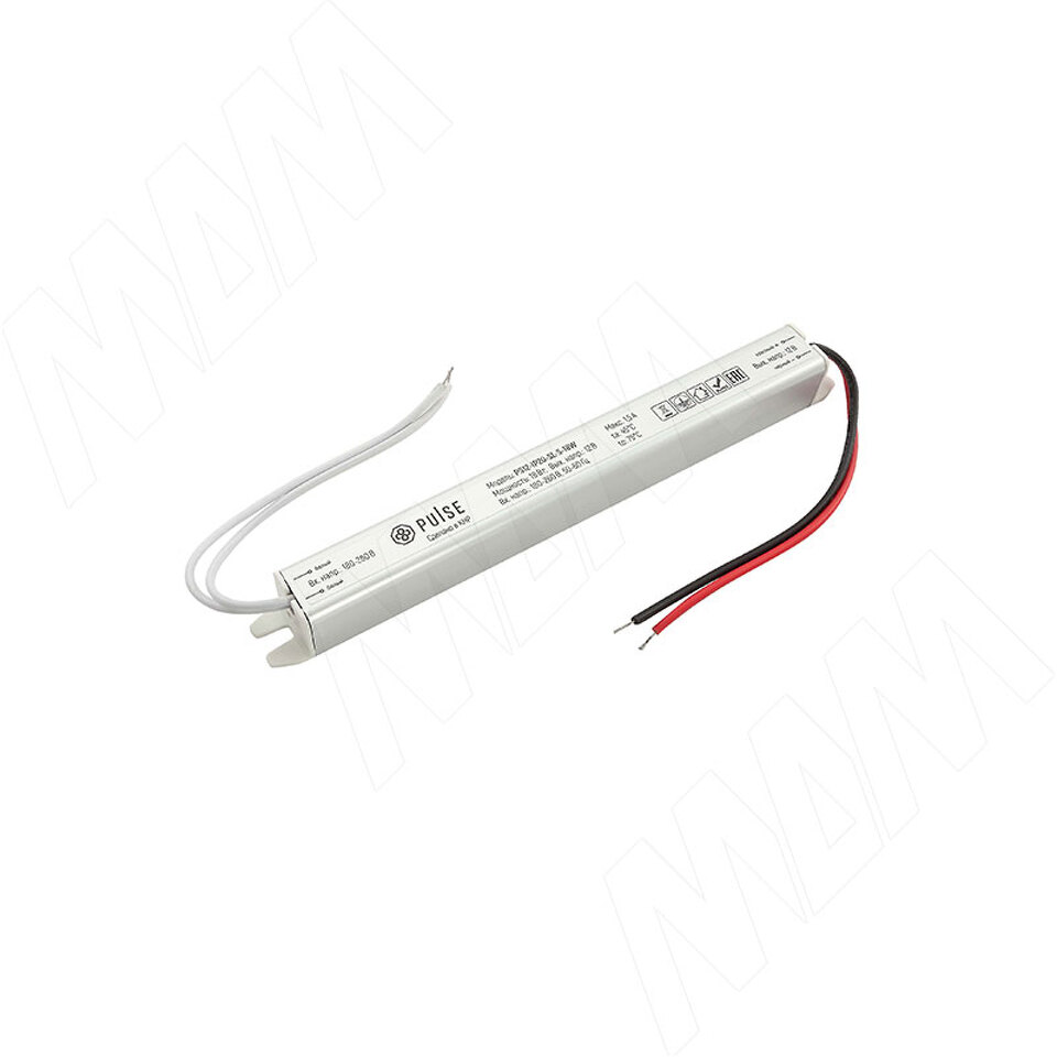 Фото №2  PULSE СЛИМ Блок питания AC-230/DC-24V, сверхтонкий, IP20, 18W, SLIM (PS24-IP20-SL-S-18W)