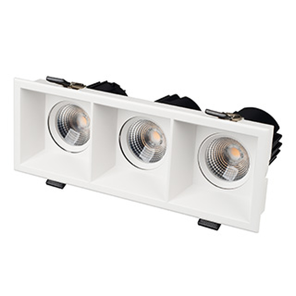 Фото №1  Arlight Светильник MS-FLOW-BUILT-S230x85-3x12W Warm3000 (WH, 15 deg, 230V) ( IP20 Металл, 5 лет)