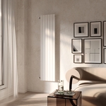 Превью фото №3  Радиатор Warmmet Flat 60V длина 1000 мм секций 7 цвет белый  тип подключения: нижнее левое