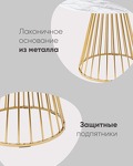 Превью фото №6  Стол обеденный Ливерпуль 110*110 белый мрамор