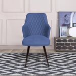 Превью фото №4  Top concept Стул поворотный на 90 градусов, функция возврата, антишум Хант ромб, бархат синий 29 / чёрный конус