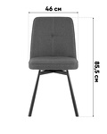 Превью фото №9  Стул Boun вращающийся велюр темно-серый 2 шт.