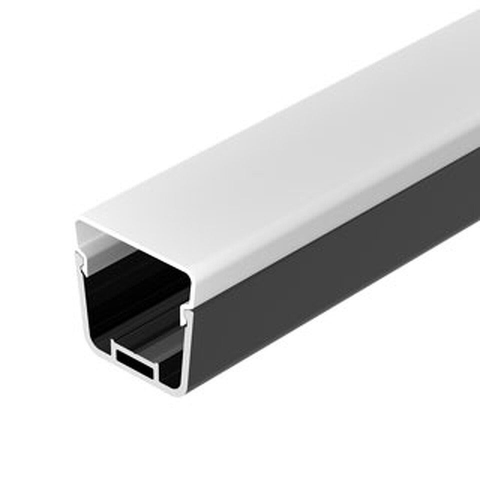 Фото №1  Arlight Профиль с экраном LINE-D-3734-2000 TETRA BLACK+OPAL ( Алюминий)
