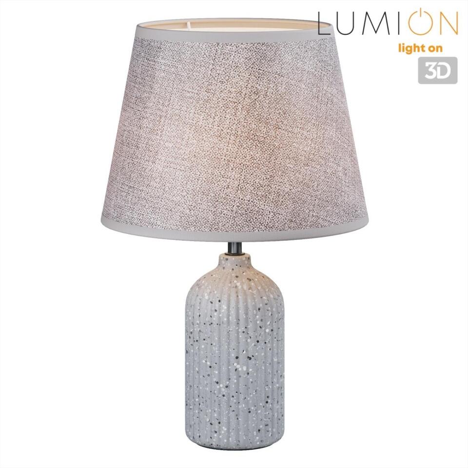 Фото №7  Настольная лампа LUMION 8216/1T CLASSI LN26 508 серый, керамика/текстиль Настольная лампа Е27 1*60W 220V FANNA