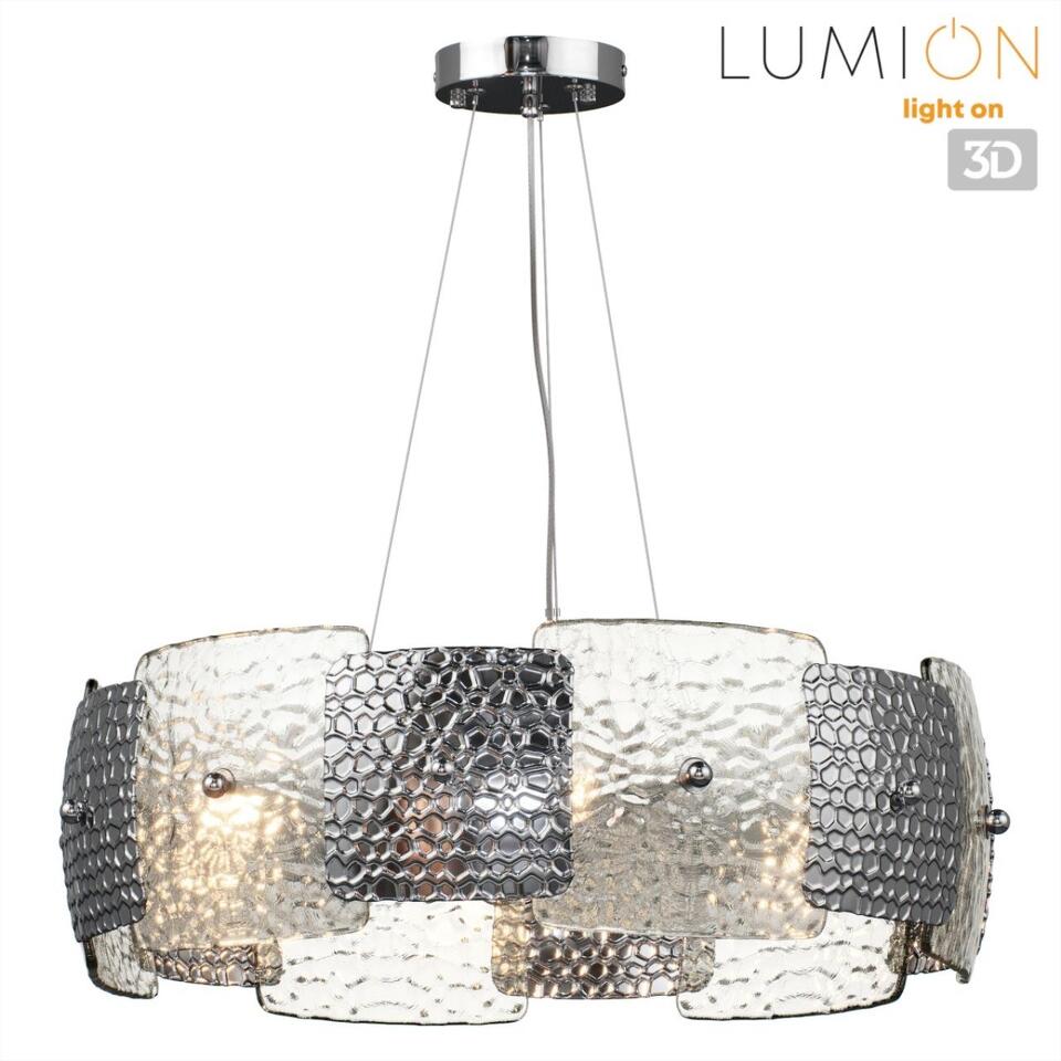 Фото №7  Люстра LUMION 6588/6 MODERNI LN26 202 хром/тонированное стекло, металл/стекло Люстра подвесная E14 6*40W 220V LIBERTI