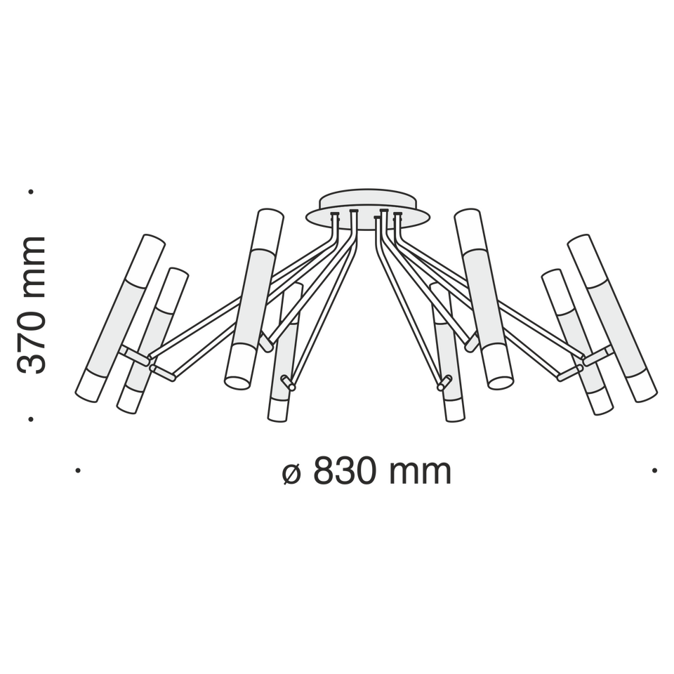 Фото №5  Потолочный светильник Maytoni MOD620CL-16B