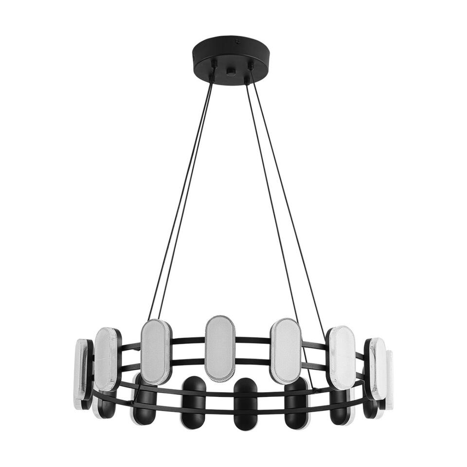 Фото №7  Люстра LUMION 8342/35L LEDIO LN26 226 черный/белый металл/акрил Люстра подвесная LED 35W 4000K 220V OVELA