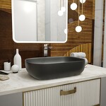 Превью фото №7  Раковина Teymi Раковина Solli 60 artceramic, накладная, Черная Матовая T50397