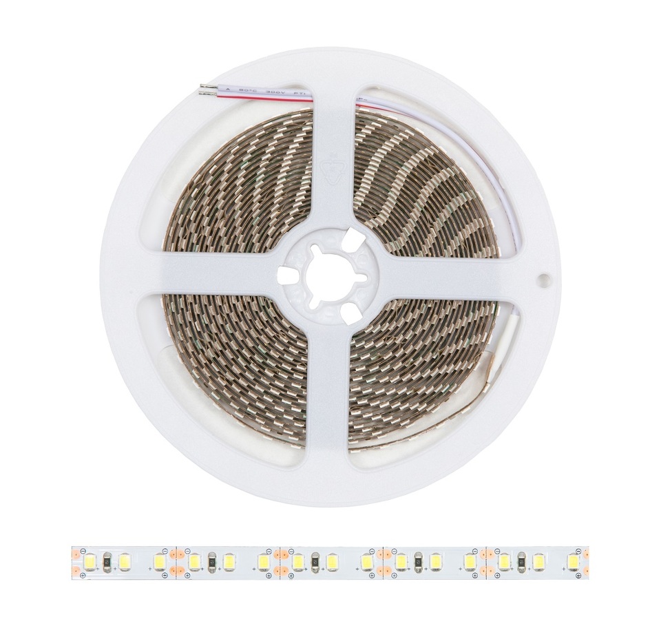 Фото №1  Светодиодная лента DLIGHT, ширина 8 мм, длина 5000 мм, 120 led/м, 12 V, 9.6 W/м, холодный (6500K)