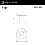 Превью фото №2  Крючок двойной WHITECROSS Ergo ER2212GL (золото)