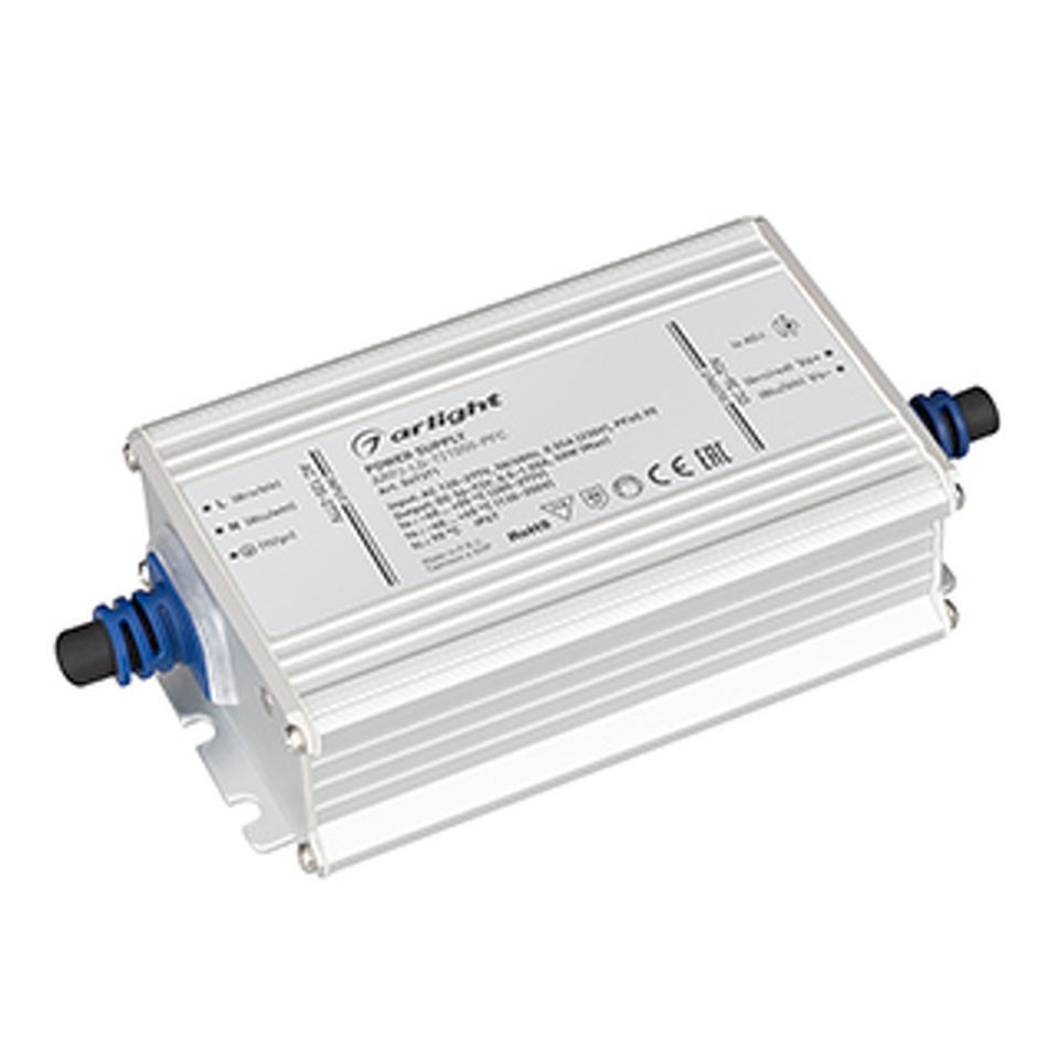Фото №1  Arlight Блок питания ARPJ-LG-721050-PFC (50W, 36-72V, 0.5-1.05A) ( IP67 Металл, 5 лет)