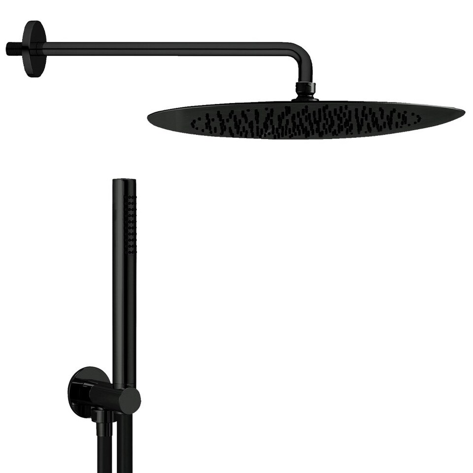 Фото №9  KT015BXX AQUAelite Pop, комплект для душа с гарнитуром, 300 мм Матовый чёрный, 38/05Q