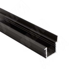 Фото PULSE Профиль FM6, врезной со шторкой, черный, 20х19мм, L-2000 (LSP-FM6-ALU-2000-BL)
