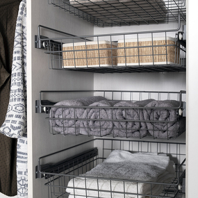 Фото LjM Выдвижная корзина KATRIN, ширина 468 мм, высота 140 мм, антрацит