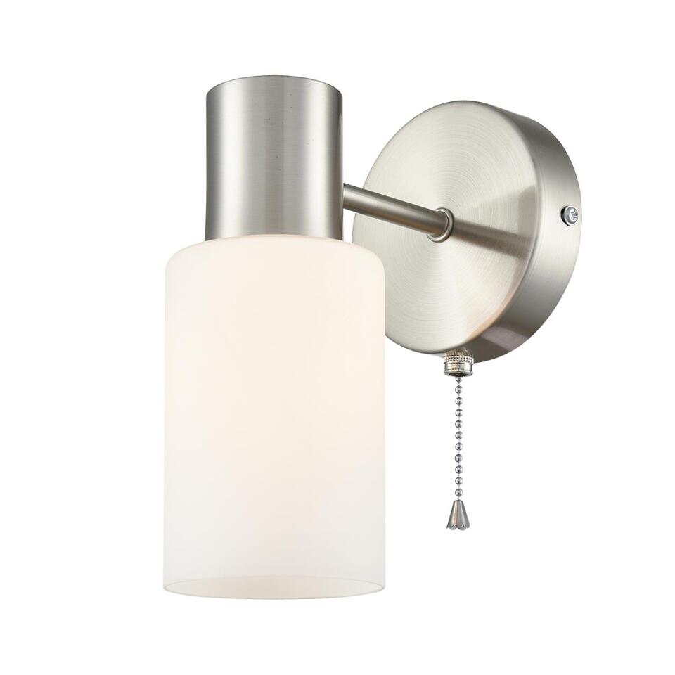 Фото №8  LUMION 8099/1W COMFI LN26 105 никель/белый металл/стекло Бра Е14 1*40W 220V MAVE