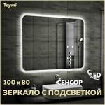 Превью фото №1  Teymi Зеркало Solli 100х80, LED подсветка, сенсор на взмах T20208IR
