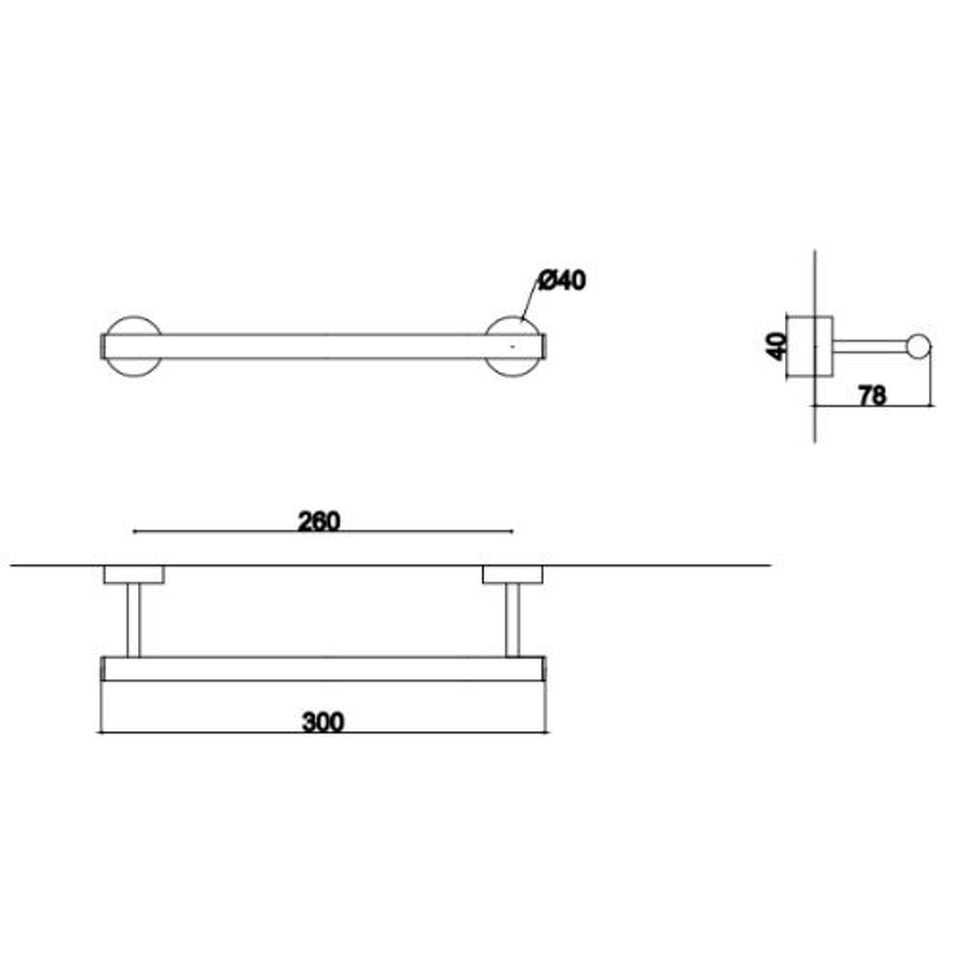 Фото №2  9943M4XX Palazzani полотенцедержатель 30 см Хром, 10/01Q