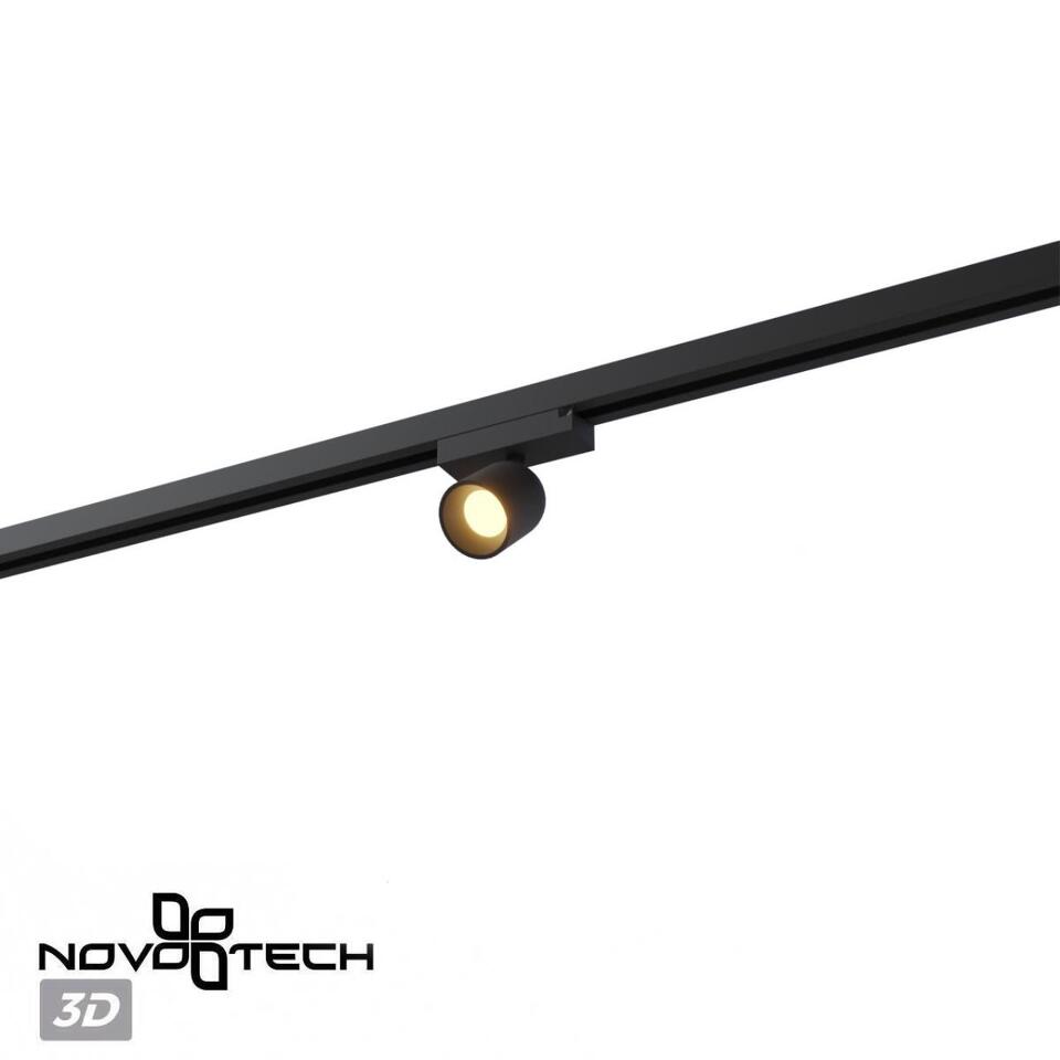 Фото №7  NOVOTECH 359807 PORT NT25 278 черный Светильник трековый однофазный трехжильный IP20 LED 10W 180-265V 3000К SOLETTE