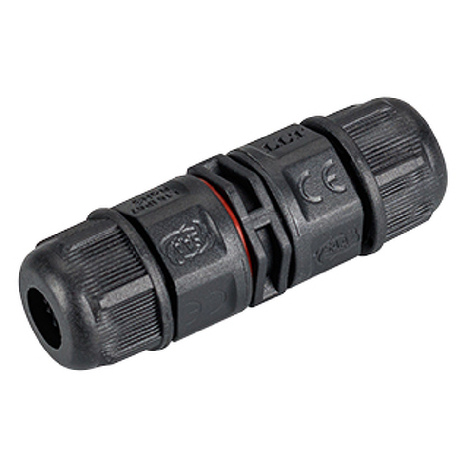 Фото №1  Arlight Коннектор прямой NEO-CON-I-2pin-BK (3-7mm, IP67) ( IP67 Пластик, 3 года)