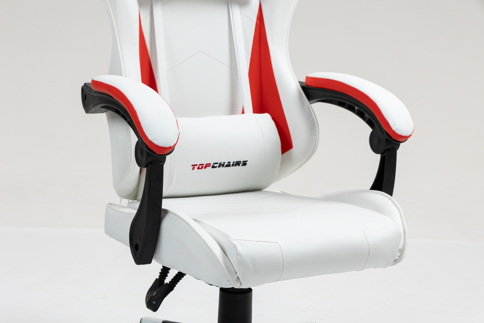 Фото №10  Кресло Кресло спортивное TopChairs Phantom бело-красный