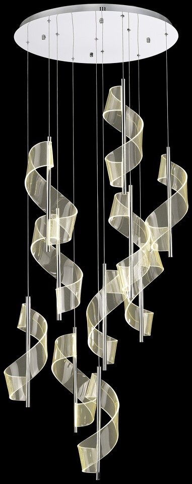 Фото №1  Подвесной светильник WE452.10.103 WERTMARK HILDA светильник подвесной, LED, 10x14W, 3000K