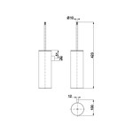 Превью фото №2  AB103AXX AQUAelite Kino настенный ёрш для унитаза Красная бронза шлиф., PVD 17Q