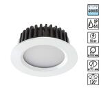 Превью фото №1  NOVOTECH 357907 SPOT NT19 492 белый Встраиваемый светильник IP44 LED 4000K 10W 100-265V DRUM