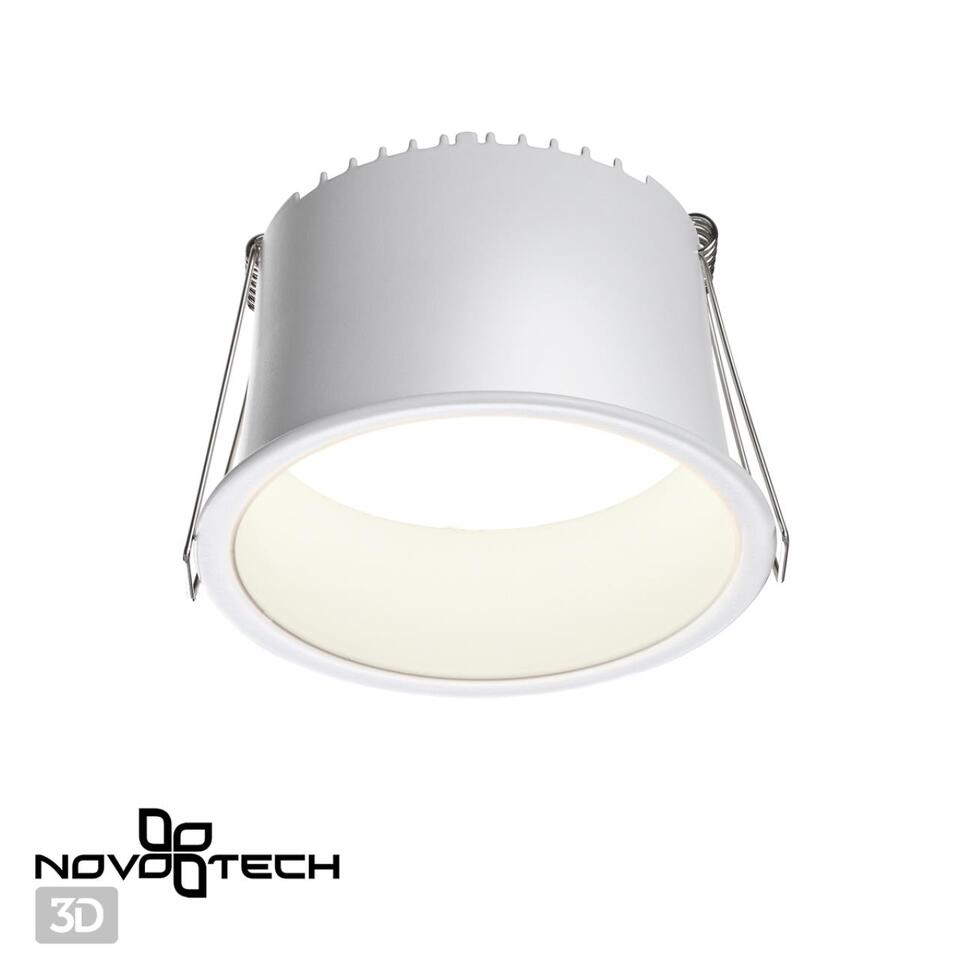 Фото №5  NOVOTECH 359236 SPOT NT23 472 белый Светильник встраиваемый светодиодный IP20 LED 12W 220V 840Лм 3000К TRAN