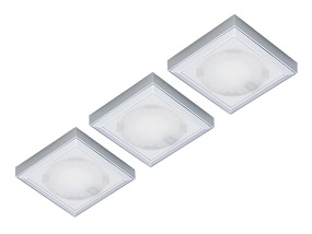 Фото Forma e Funzione Комплект из трансф-ра и 3-х накладных светодиод. светильника SUN QUADROxT, 24V, теплый, алюминий