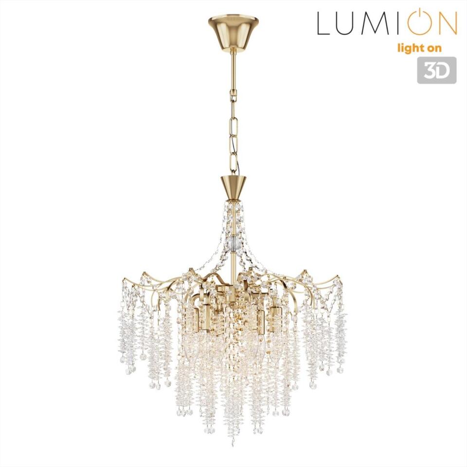 Фото №11  Люстра LUMION 8243/6 CLASSI LN26 086 латунь, металл Люстра подвесная E14 6*40W 220V KRISTINA