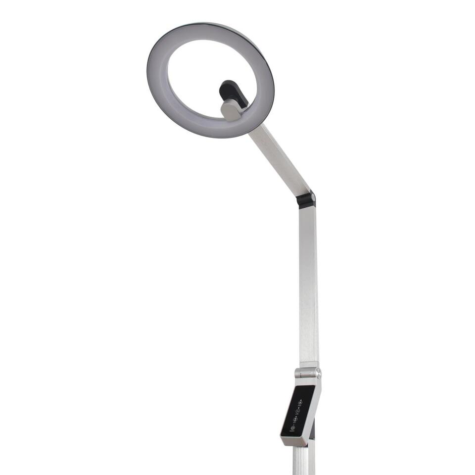 Фото №7  Торшер LUMION 8333/15FL LEDIO LN26 458 серебро, металл/пластик Торшер LED 15W 3000/4000/6000K CCT/диммер/LCD 220-240V GENRI