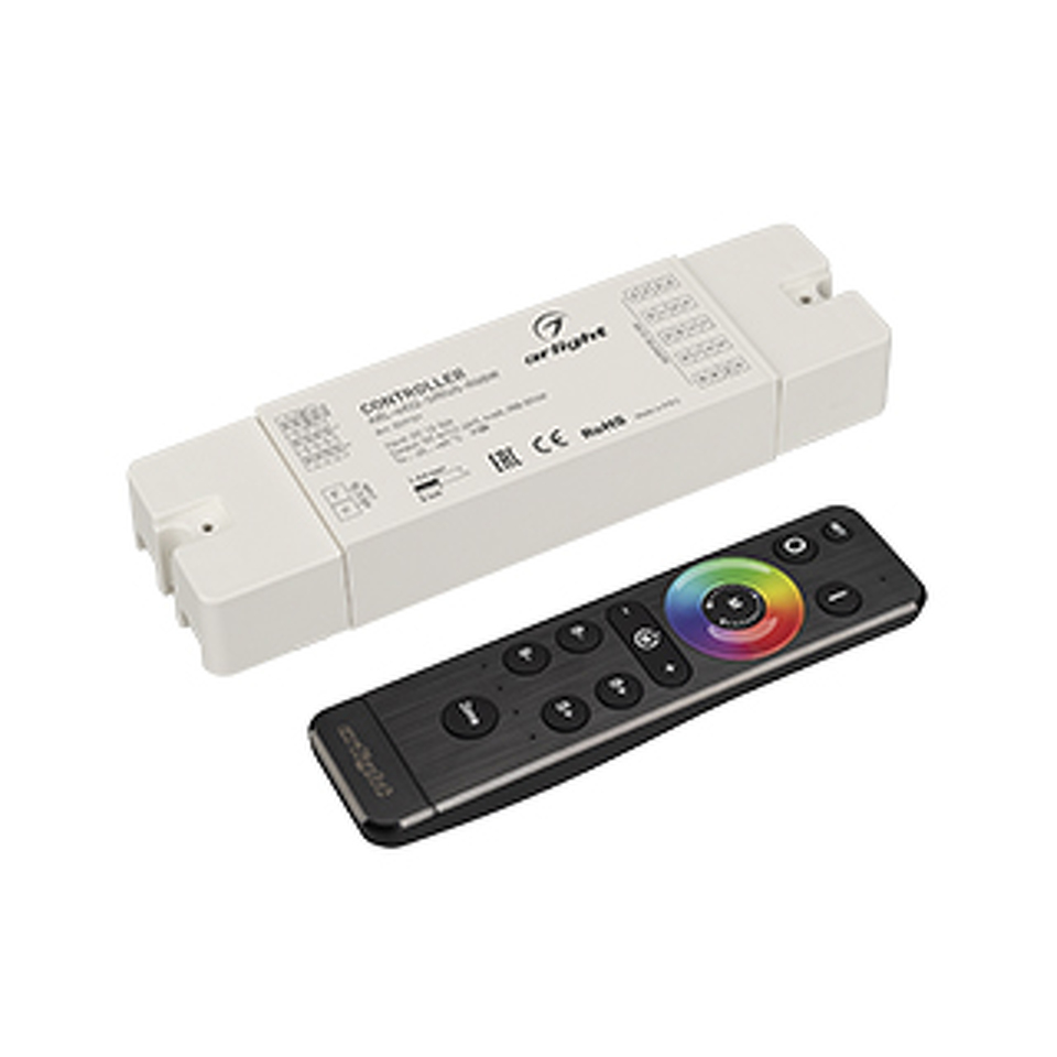 Фото №1  Arlight Диммер ARL-SET-PWM-104-72-RGBW-SH-IN, комплект (12-24V, 4x6A, 2.4G) ( Контроллер)