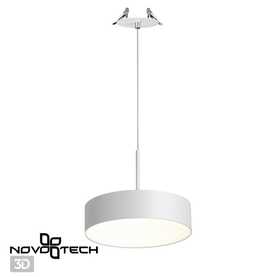Фото №4  Подвесной светильник NOVOTECH 358764 SPOT NT21 448 белый Светильник встраиваемый светодиодный, длина провода 2м IP20 LED 30W 4000K 2600Лм 100-265V PROMETA