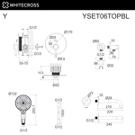 Превью фото №3  Система для ванны скрытого монтажа WHITECROSS Y YSET06TOPBL (черный мат)