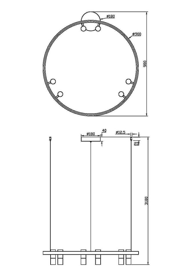 Фото №3  Подвесной светильник Подвесной светильник Maytoni MOD102PL-L42BK