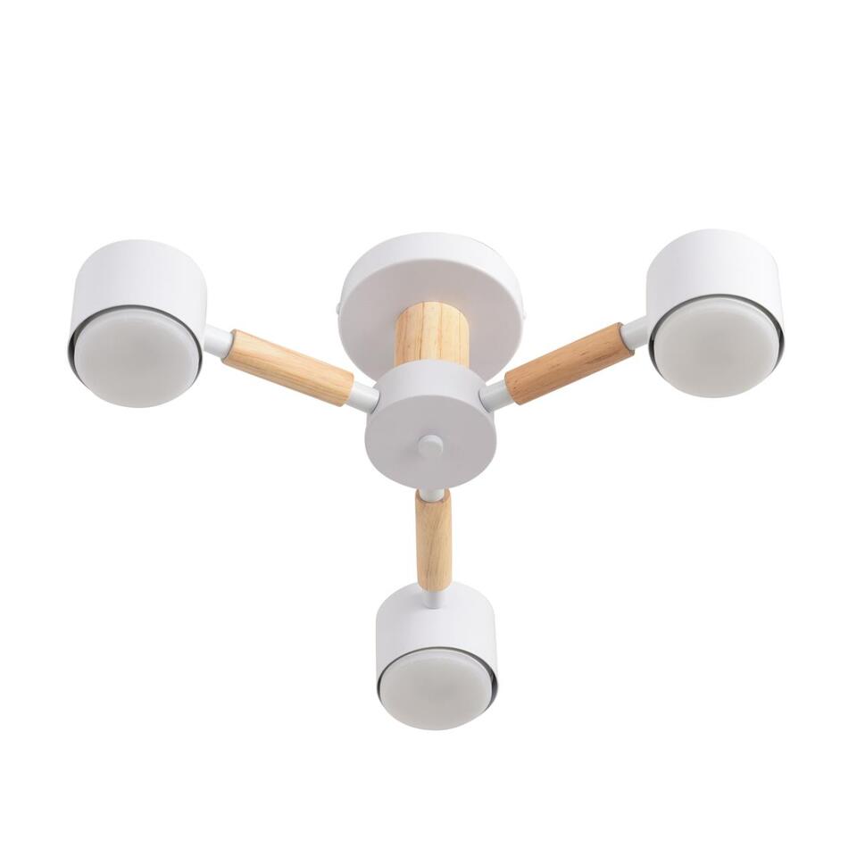 Фото №7  LUMION 8306/3C COMFI LN26 333 белый, металл/дерево Светильник потолочный GX53 LED 3*7W 220V VUDI