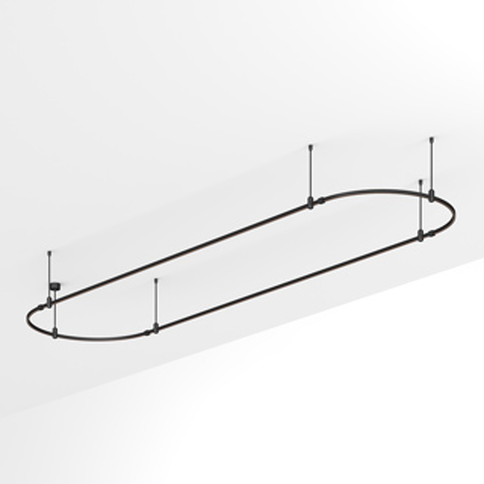 Фото №1  Arlight Основание ART-APRIORI-OVAL-ROD-400-4000x1000 (BK) ( IP20 Металл, 3 года)