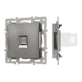 Фото Arlight Механизм компьютерной розетки SCT-MPC1-PL-GR (RJ-45, CAT6) ( -)