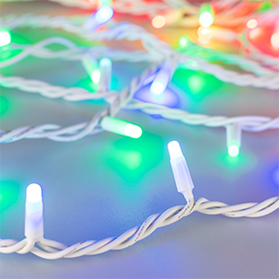 Фото №1  Ardecoled Светодиодная гирлянда ARD-STRING-PRO-10000-WHITE-100LED-MILK-LIVE RGB-DMX (24V, 10W) ( IP65)