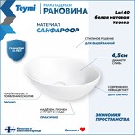Превью фото №2  Раковина Teymi Раковина Lori 40 накладная, Белая Матовая T50492