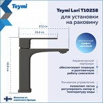 Превью фото №3  Teymi Смеситель для раковины Lori, графит матовый T10258