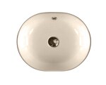 Превью фото №1  Раковина 41850 / PCV45A Althea Cover раковина накладная с переливом 45x35  Матовый бежевый Plus-Ton®