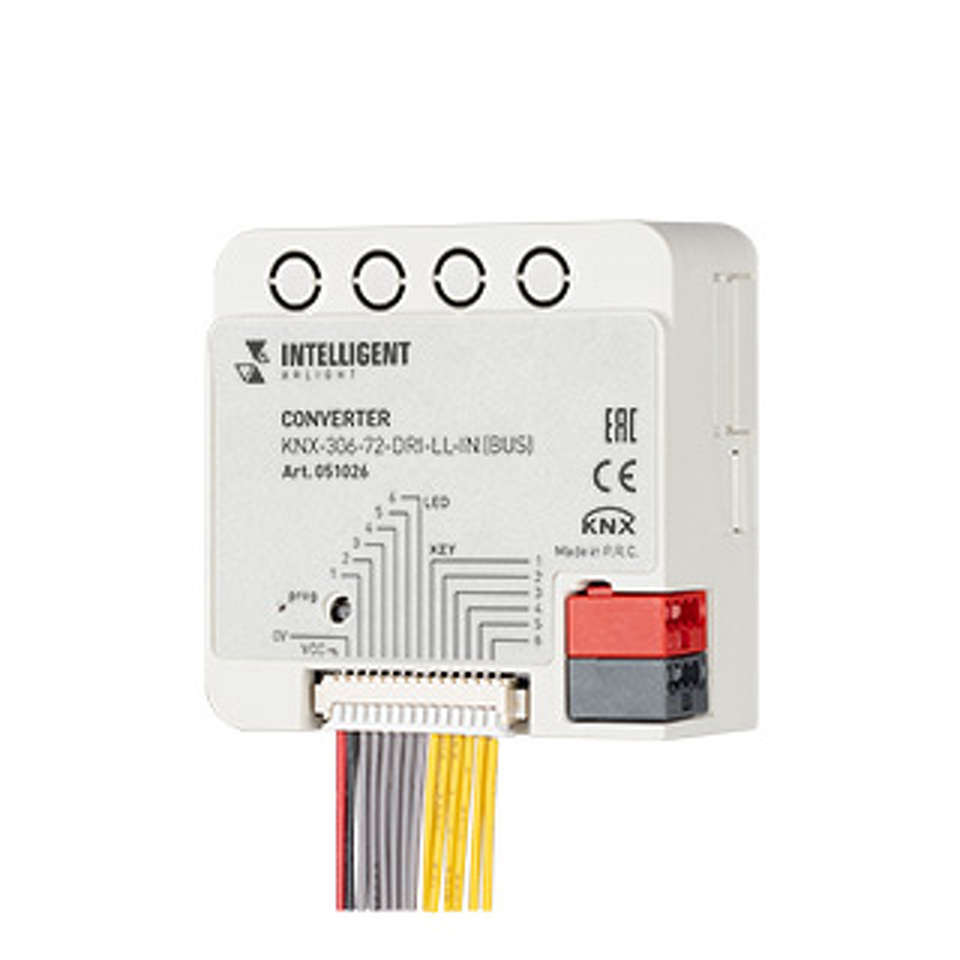 Фото №1  IARL INTELLIGENT ARLIGHT Конвертер KNX-306-72-DRI-LL-IN (BUS) ( IP20 Пластик, 2 года)