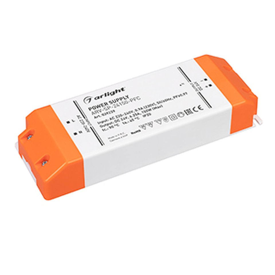 Фото №1  Arlight Блок питания ARV-SP-24150-PFC (24V, 6.25A, 150W) ( IP20 Пластик, 5 лет)