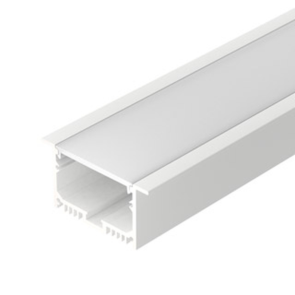 Фото №1  Arlight Профиль с экраном SL-LINIA62-F-2500 WHITE+OPAL ( Алюминий)