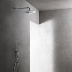 Превью фото №3  KT028EXX AQUAelite Metal 316, комплект для душа с гарнитуром, нержавеющая сталь, верхний душ 250 мм Вороненная сталь шлиф., PVD 59Q